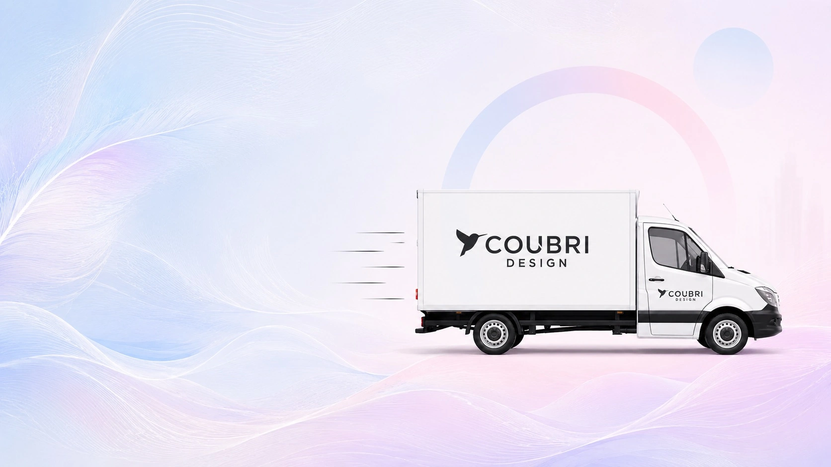 Фирменный автомобиль доставки Coubri